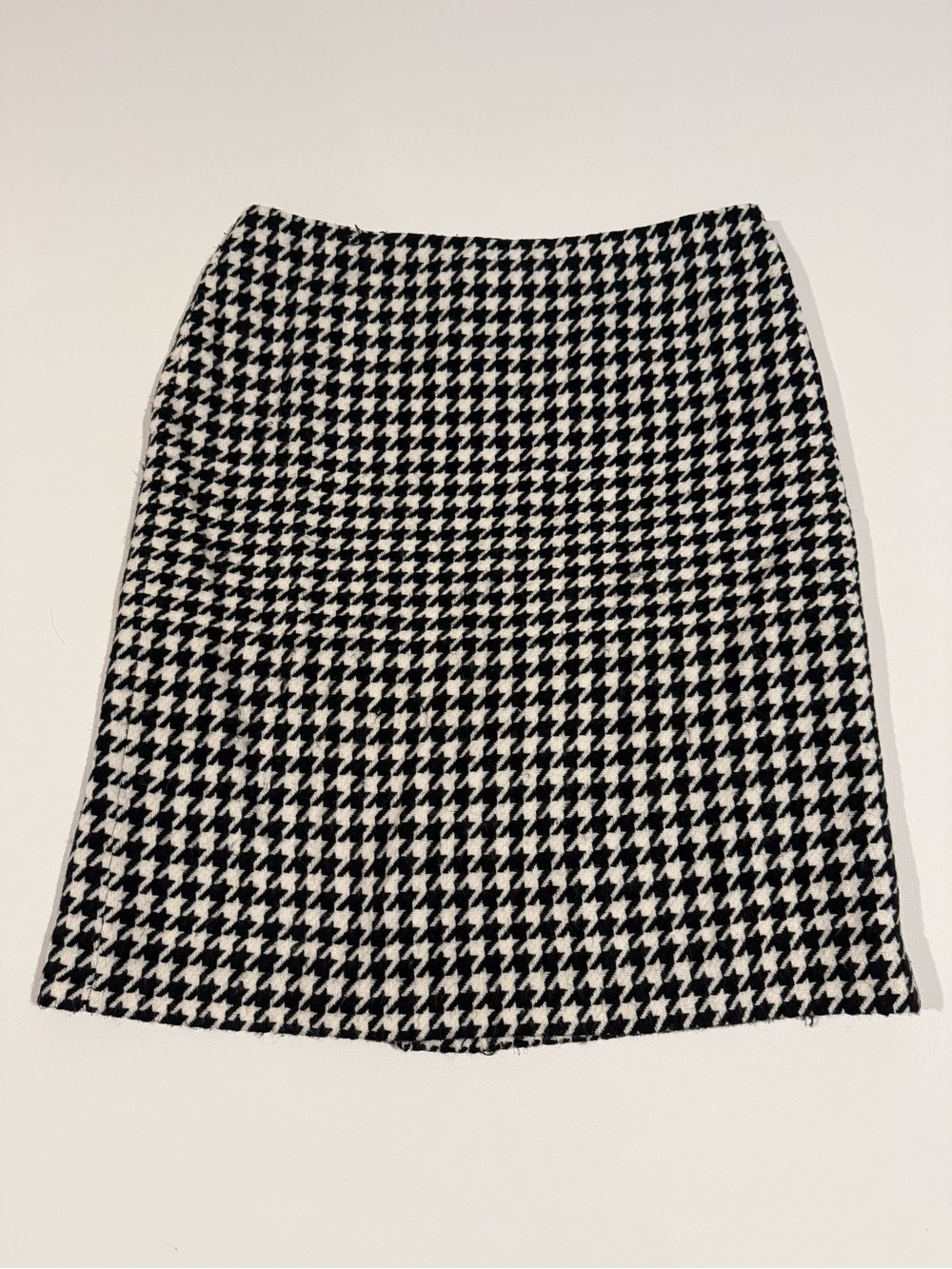Kate Hill Black & White Houndstooth Pencil Skirt